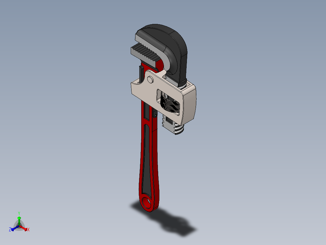 SW2013含特征老虎钳正等轴测图