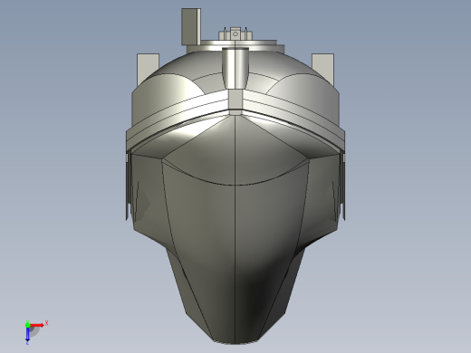 摩托车车头灯3D模型俯视缩略图