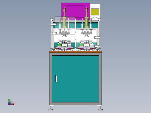 ZDH-QT-007 威灵70系列电机检测机（SW设计） 3D模型 工程图前视缩略图