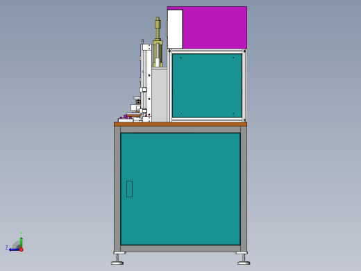 ZDH-QT-007 威灵70系列电机检测机（SW设计） 3D模型 工程图右视缩略图