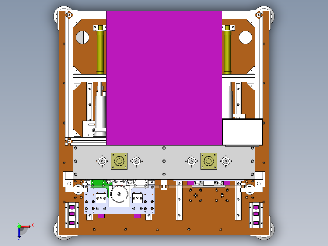 ZDH-QT-007 威灵70系列电机检测机（SW设计） 3D模型 工程图俯视图