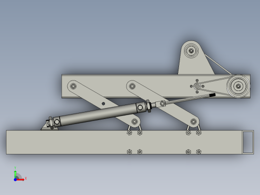 four bar intake伸缩机构3D数模图纸 STEP格式前视缩略图