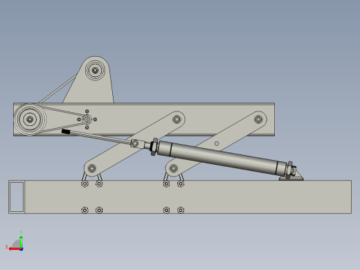 four bar intake伸缩机构3D数模图纸 STEP格式后视缩略图