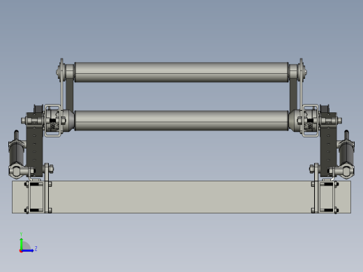 four bar intake伸缩机构3D数模图纸 STEP格式左视缩略图