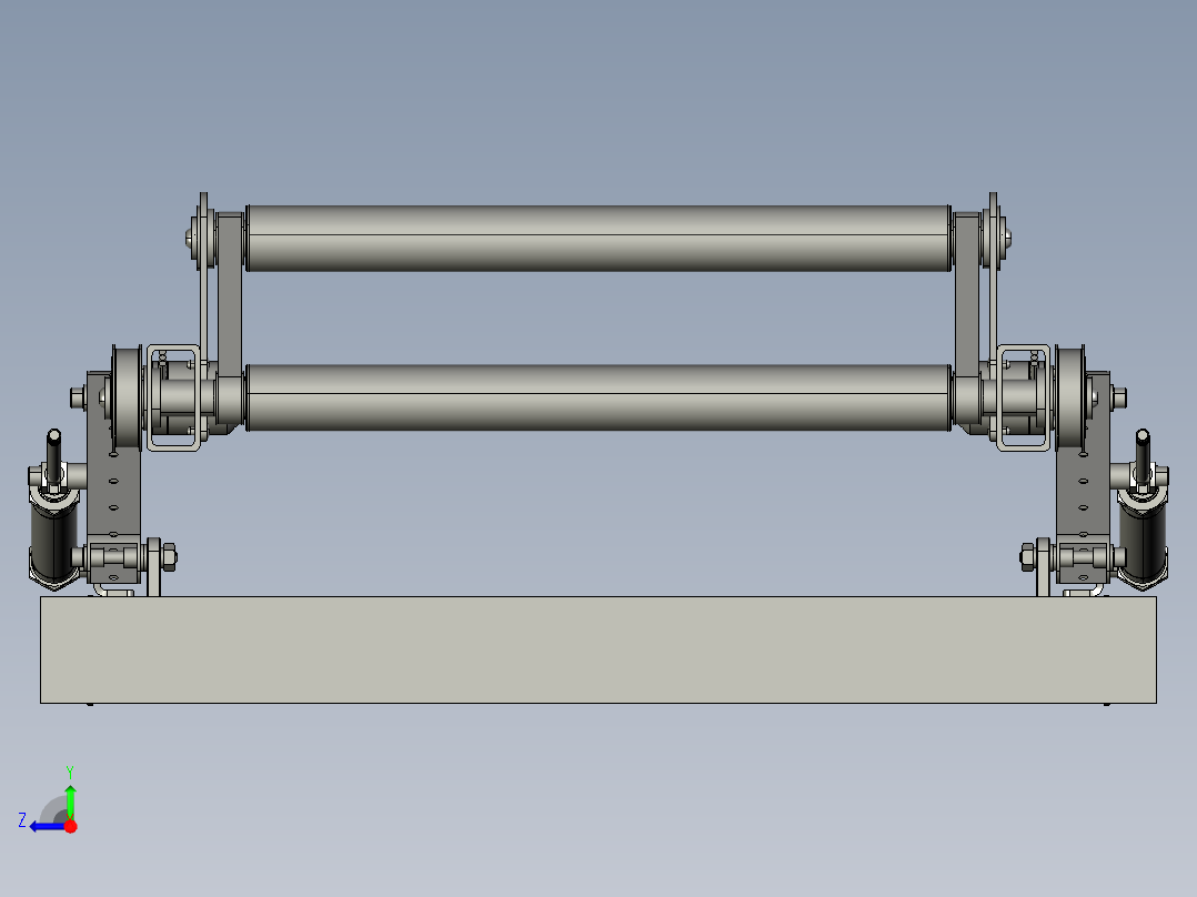 four bar intake伸缩机构3D数模图纸 STEP格式右视图