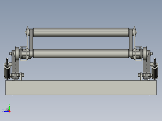 four bar intake伸缩机构3D数模图纸 STEP格式右视缩略图