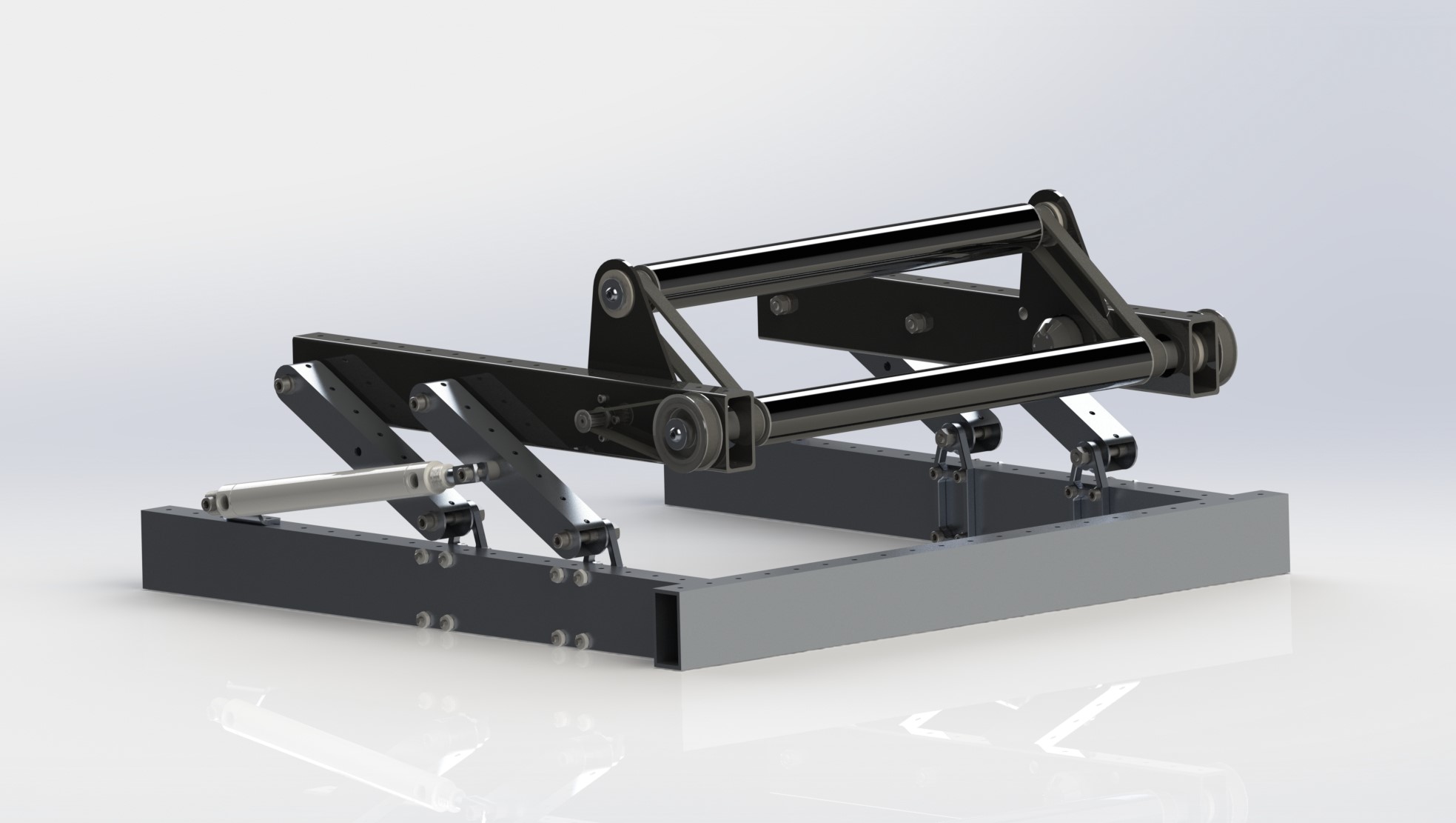 four bar intake伸缩机构3D数模图纸 STEP格式