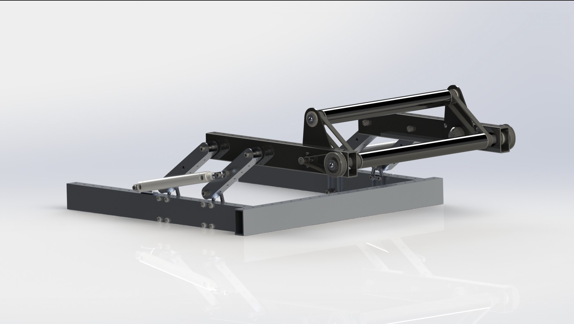 four bar intake伸缩机构3D数模图纸 STEP格式