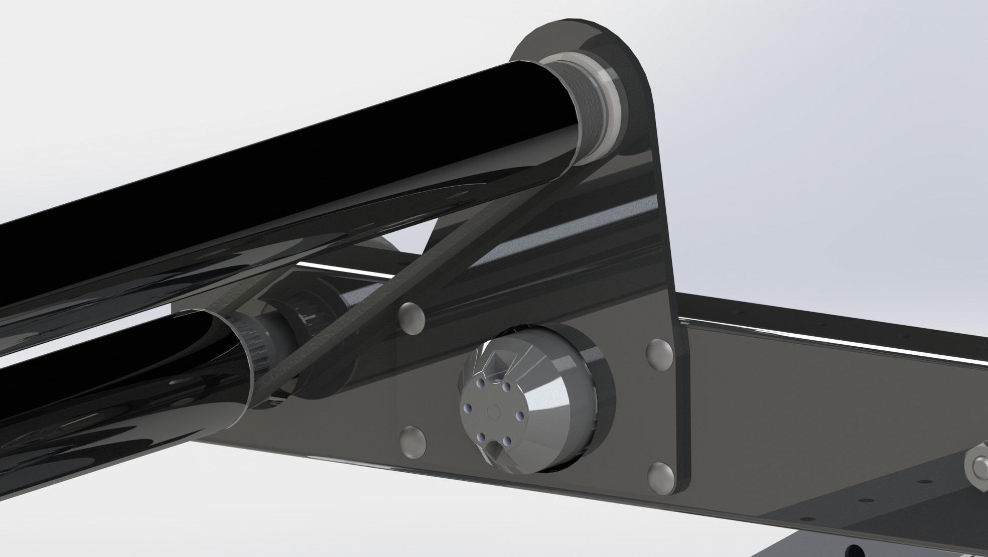 four bar intake伸缩机构3D数模图纸 STEP格式
