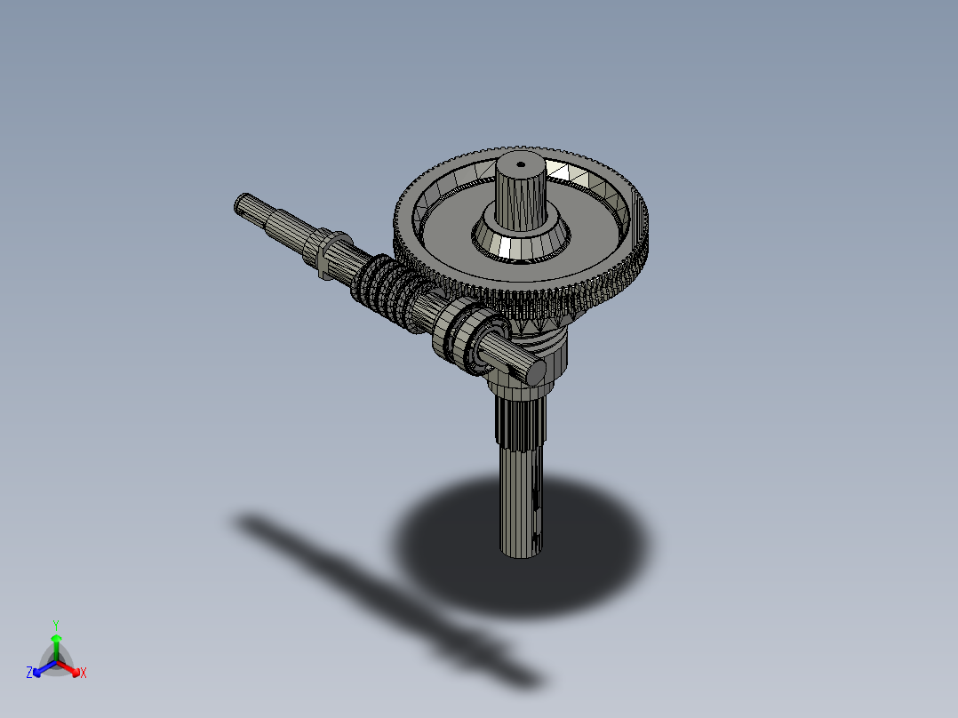 5_蜗轮蜗杆正等轴测图