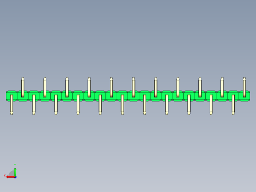 彩色公排针 100mil 2.54mm 系列-DS1022_green_22p_100mil_Type_SMT_R1_rev1.0后视缩略图
