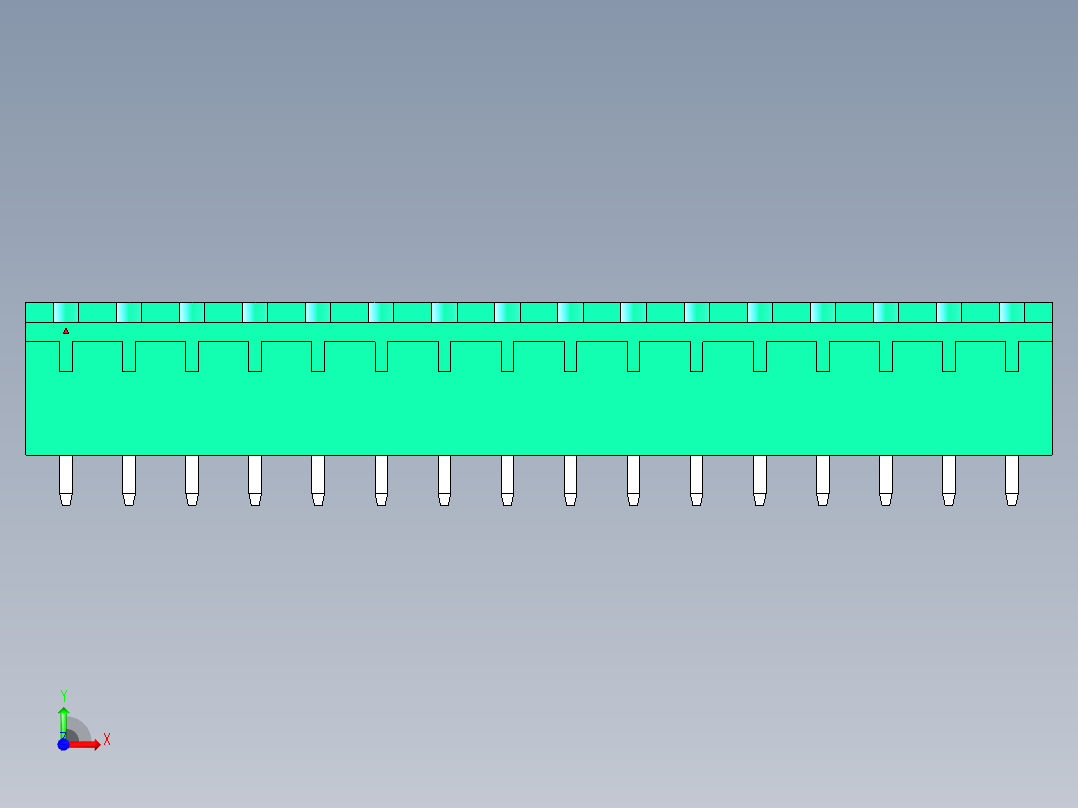 DEGSON 2EDG 系列 5.0mm 可插拔接线端子组-2EDGVC-5.0-16P-14-00AH前视图