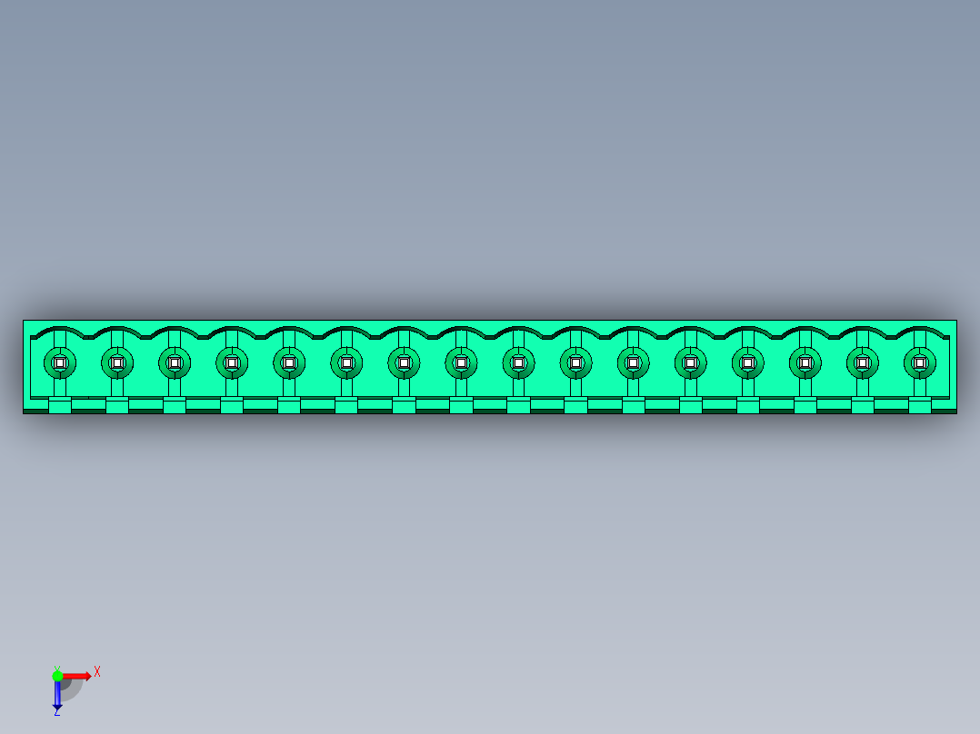 DEGSON 2EDG 系列 5.0mm 可插拔接线端子组-2EDGVC-5.0-16P-14-00AH俯视图