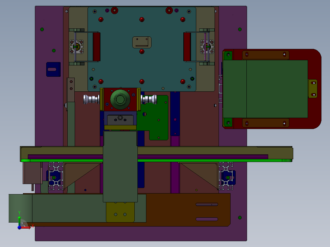 螺丝机机械结构前视图