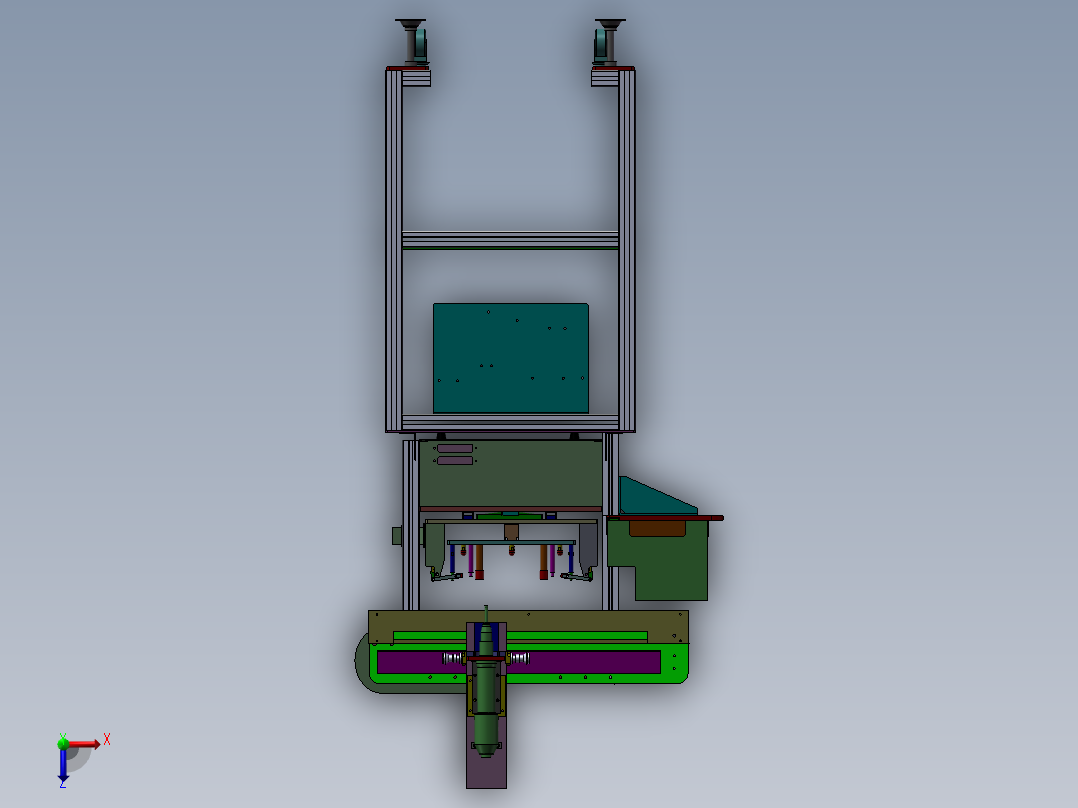 螺丝机机械结构俯视图