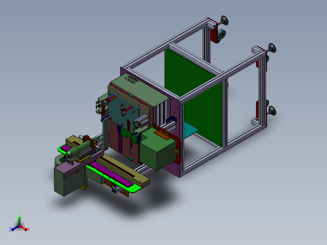 螺丝机机械结构正等轴测图
