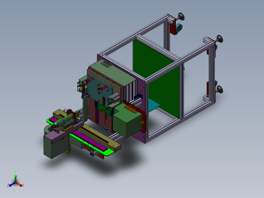螺丝机机械结构正等轴测缩略图