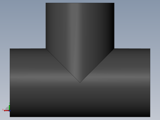PVC管件-2x1.5in R-Tee左视缩略图