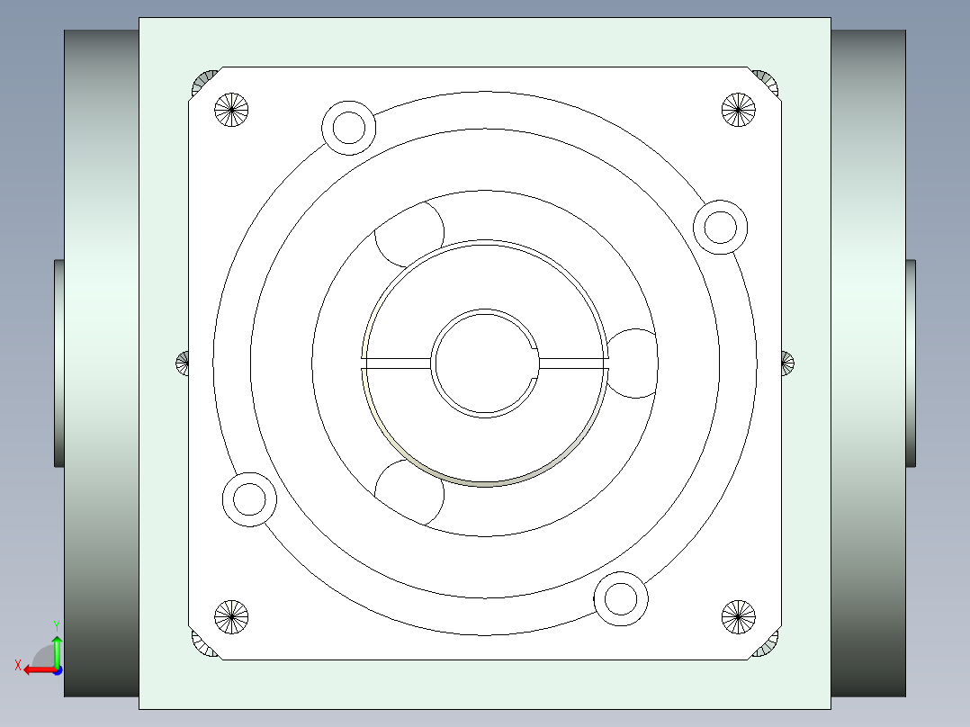 换向器32PW140双孔 PLX120-L1 22-110-145-M8.stp后视图
