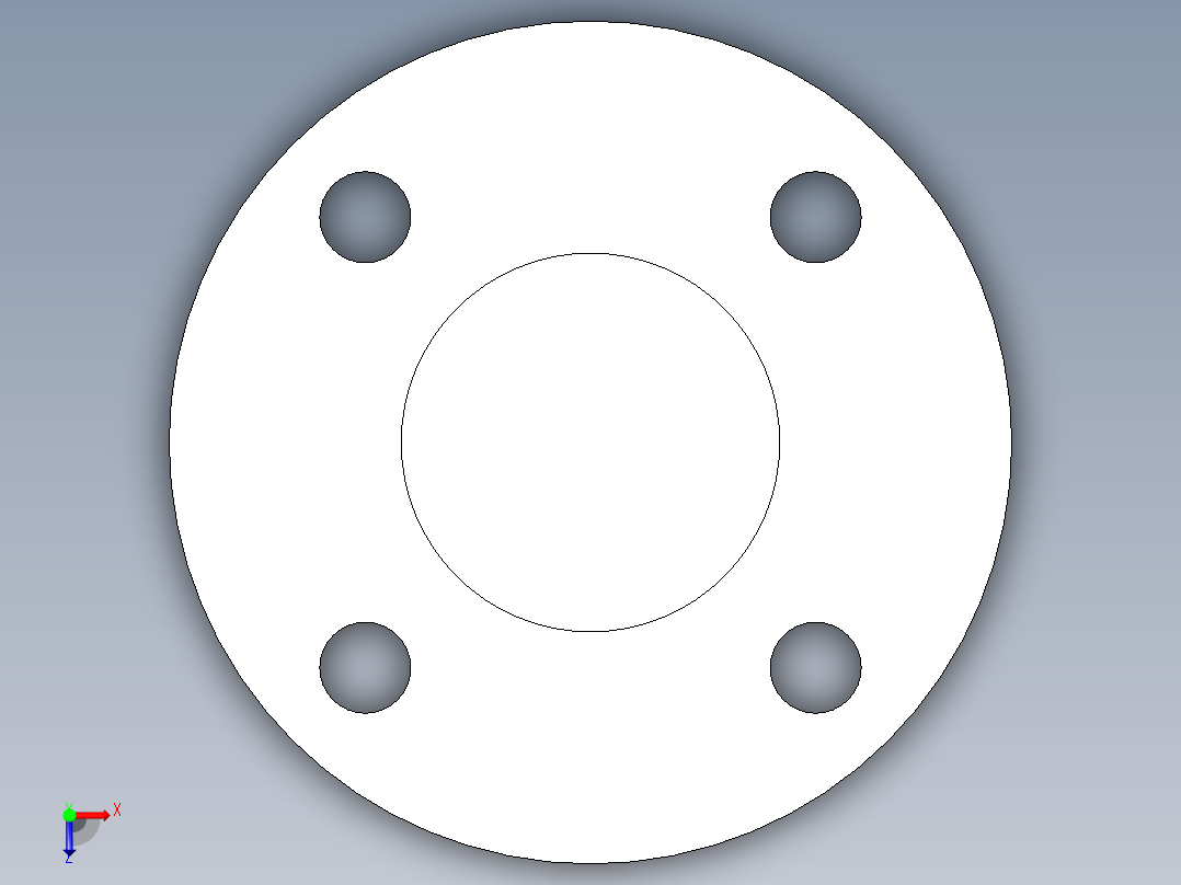 聚氯乙烯配件25-Sch80_Blind Flange_853-012_1.25in俯视图