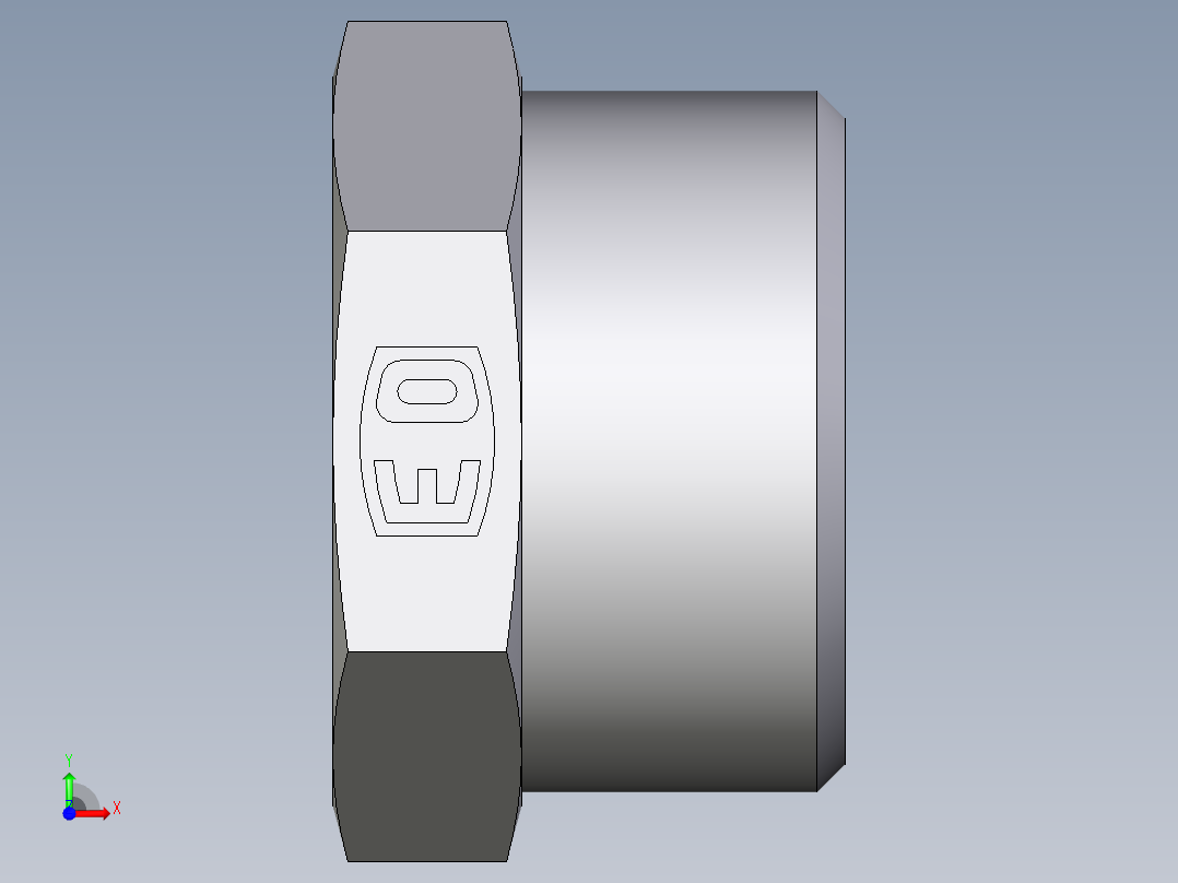 卡套式工业通用硬管接头EO_Blanking_plug_for_tube_ends_ROV18L71X前视图