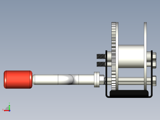 手动卷扬机--stl stp后视缩略图