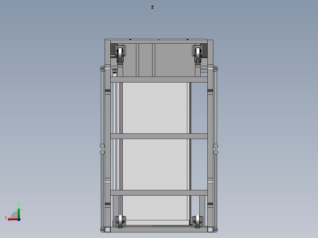 液压式光伏折叠升降机后视图