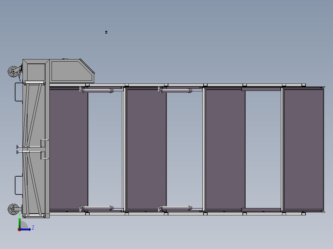 液压式光伏折叠升降机左视图