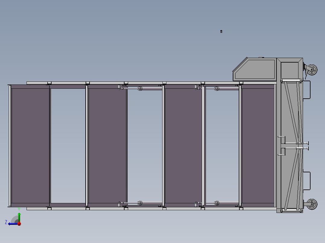 液压式光伏折叠升降机右视图