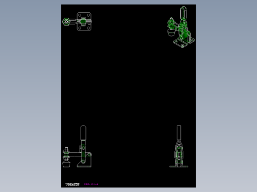 垂直式夾鉗SSP(C)-2D多系列多零件图纸模型