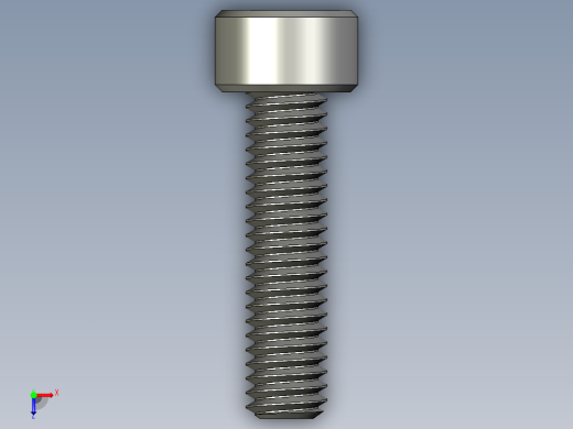 M4 x 0.7mm Thread 16mm LONG SOCKET HEAD CAP SCREW.STEP俯视缩略图