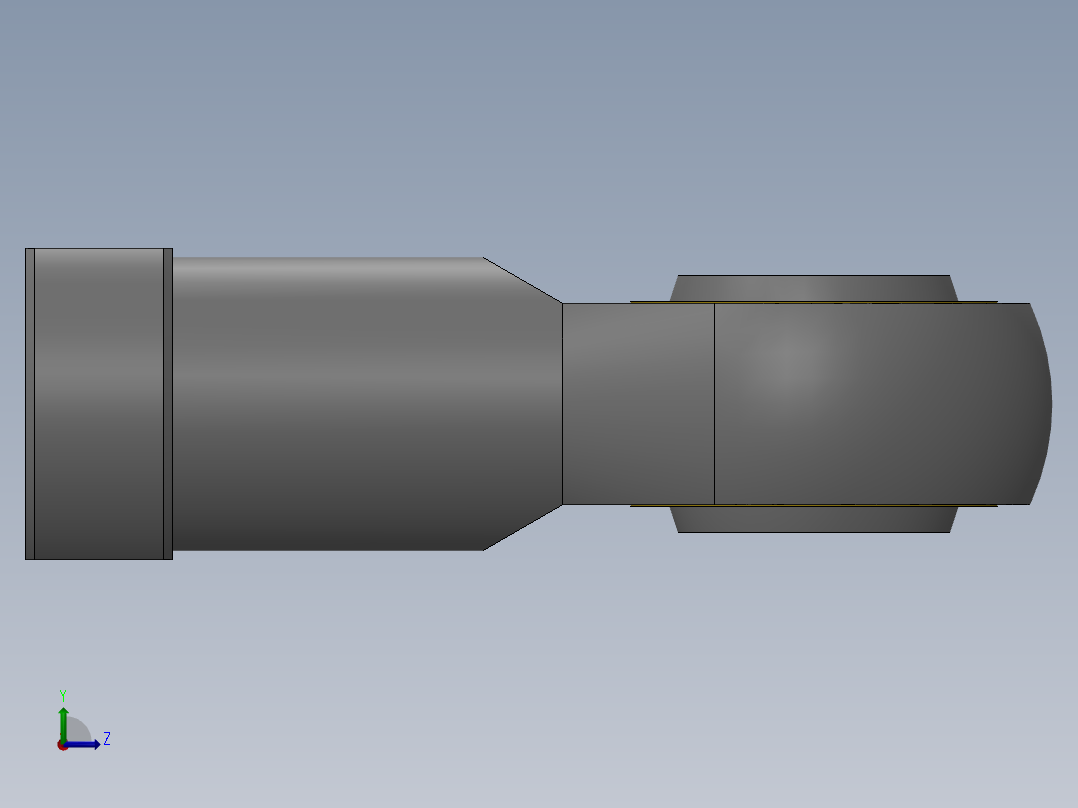 鱼眼接头F-M10X125U左视图