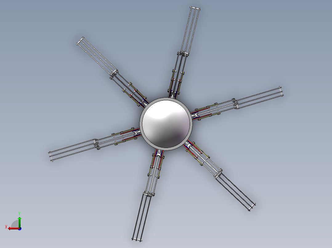 仿生蜘蛛机械SW三维==1264736==30后视图