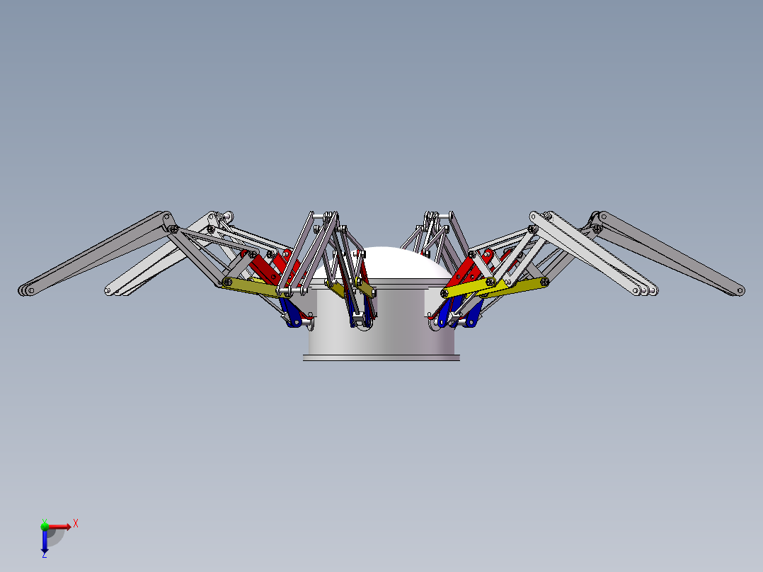 仿生蜘蛛机械SW三维==1264736==30俯视图
