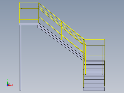 ESCADA钣金楼梯前视缩略图