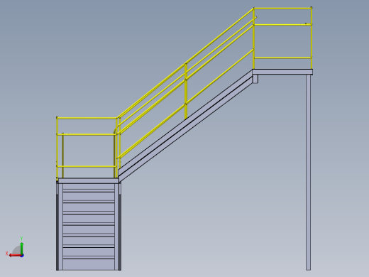 ESCADA钣金楼梯后视缩略图