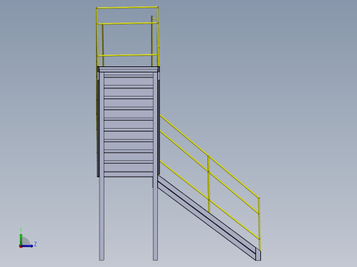 ESCADA钣金楼梯左视缩略图