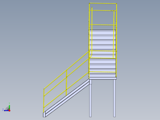 ESCADA钣金楼梯右视缩略图