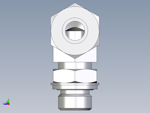卡套式工业通用硬管接头EO_Adjustable_Locknut_elbow_WEE16ZSRCF右视缩略图