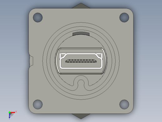 HDMI 面板连接器hdmi-panel-connector-dcp-hdmib-f-STP X_T俯视缩略图