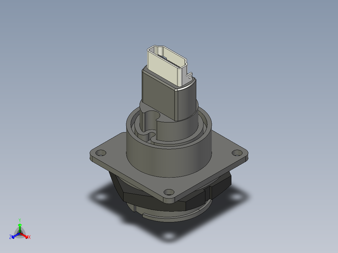 HDMI 面板连接器hdmi-panel-connector-dcp-hdmib-f-STP X_T正等轴测图