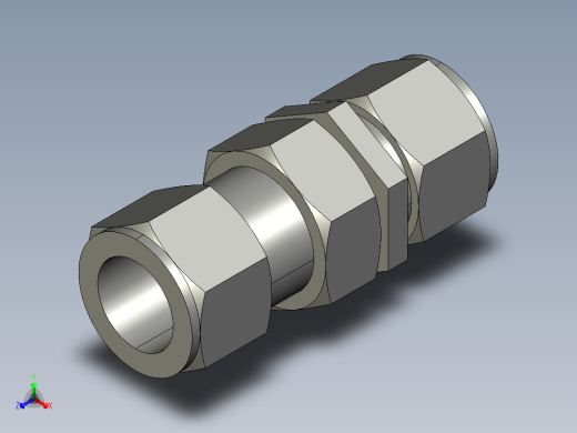 卡套式工业通用硬管接头16_wbu-s正等轴测缩略图