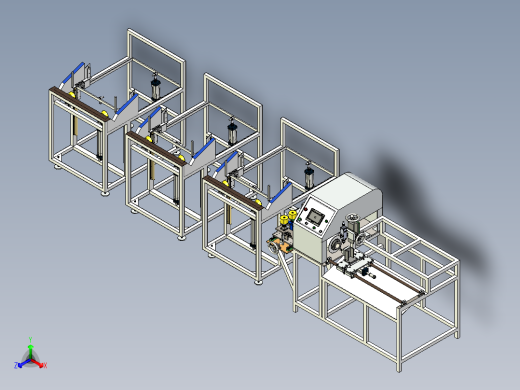 管材激光下料机step正等轴测缩略图