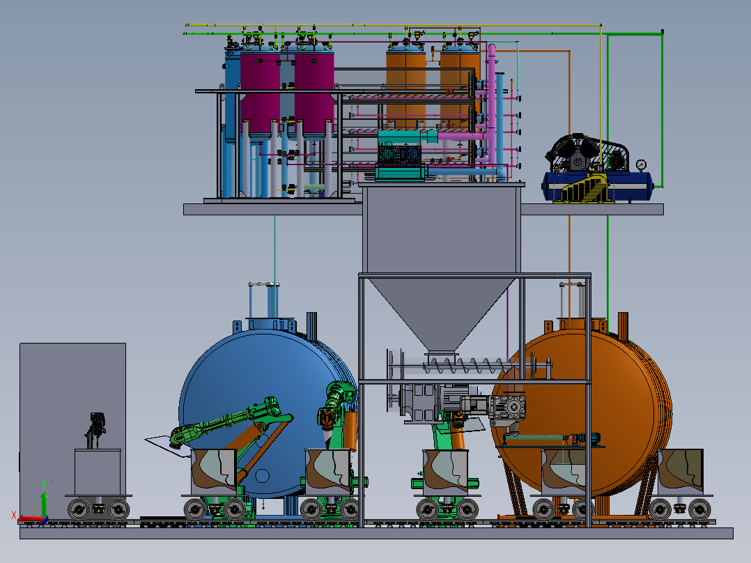 现代新型先进液态放射性废物浓缩和处理设施sw21可编辑后视图