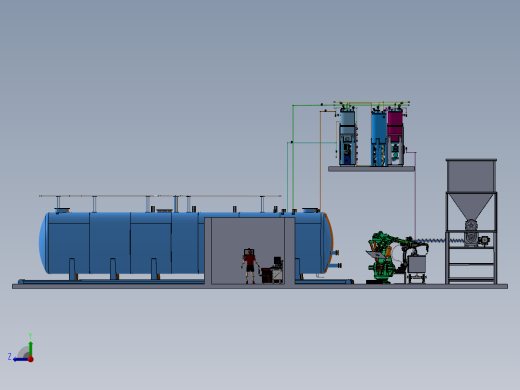 现代新型先进液态放射性废物浓缩和处理设施sw21可编辑右视缩略图