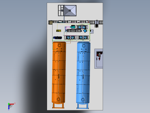 现代新型先进液态放射性废物浓缩和处理设施sw21可编辑俯视缩略图