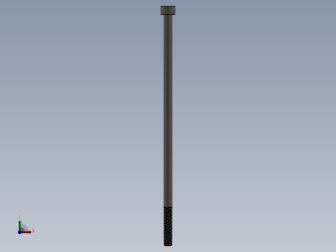 Screw_DIN_912_M5x130_A2.SLDPRT公制内六角螺钉前视图