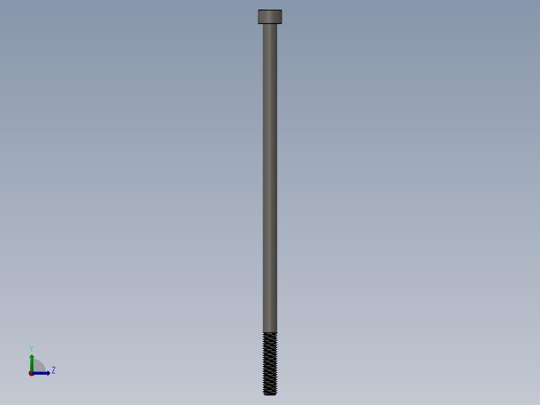 Screw_DIN_912_M5x130_A2.SLDPRT公制内六角螺钉左视图