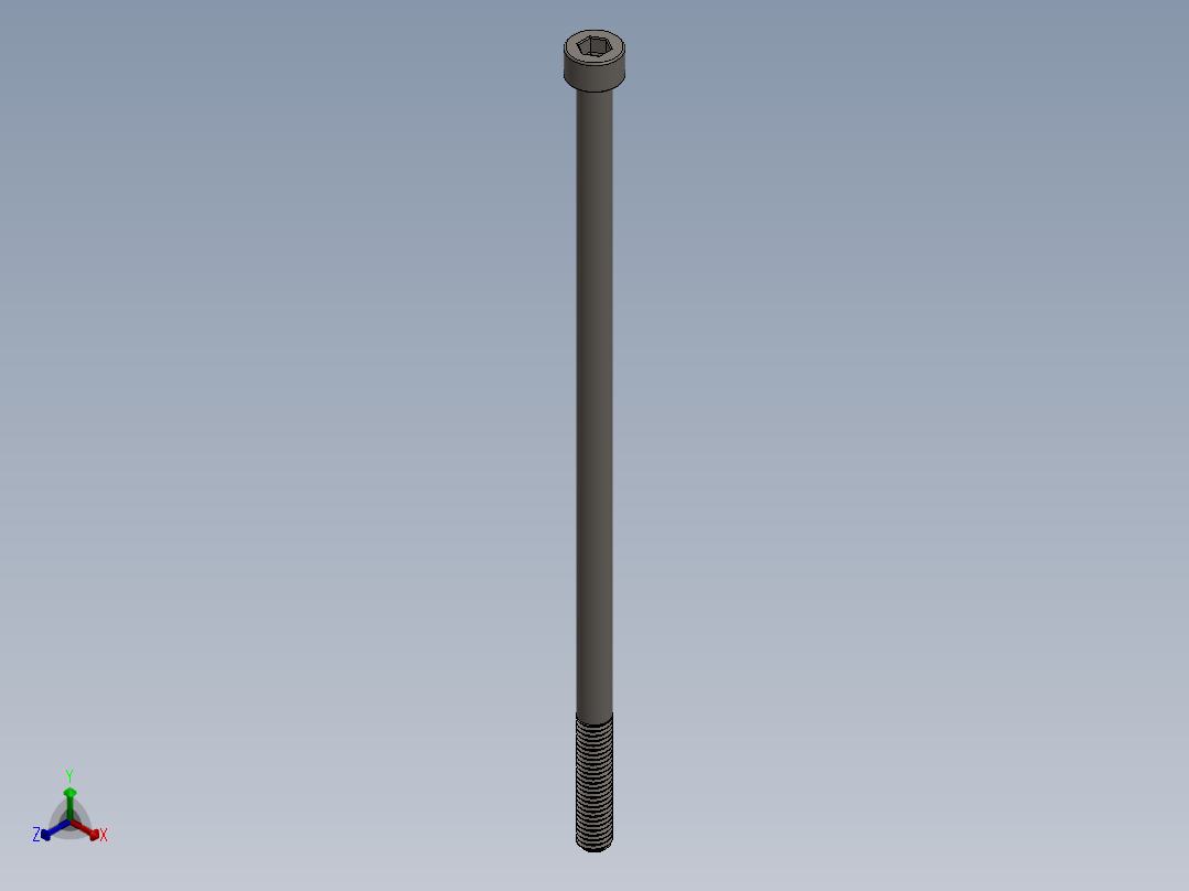Screw_DIN_912_M5x130_A2.SLDPRT公制内六角螺钉正等轴测图