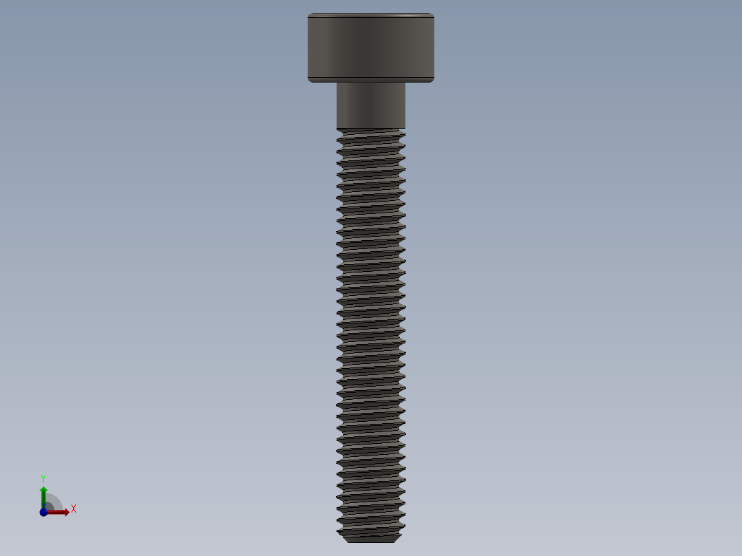 Screw_DIN_912_M3x20_A2.SLDPRT公制内六角螺钉前视图